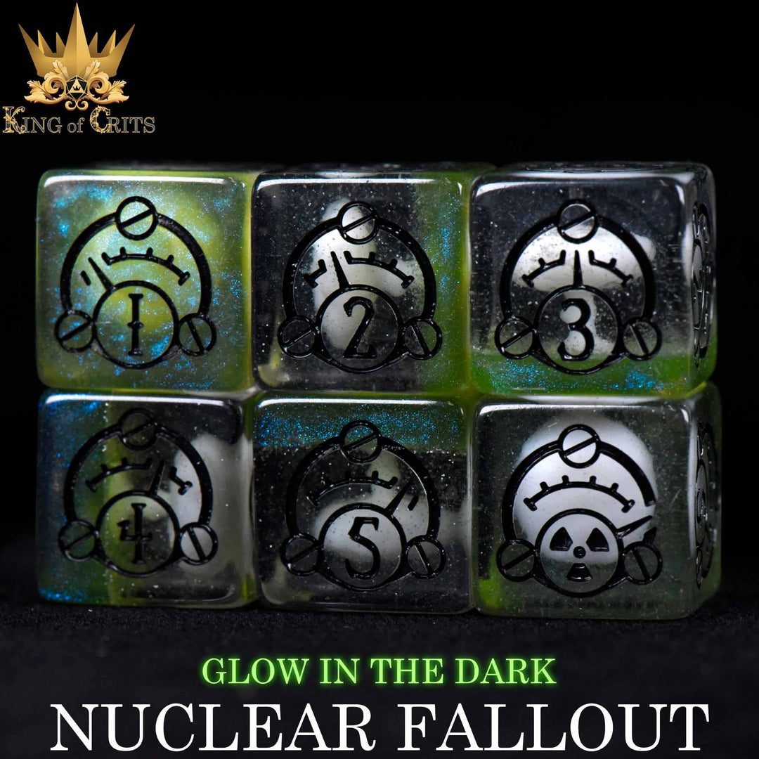 King of Crits Nuclear Fallout - 11 Dice Set (Glow) NE4226