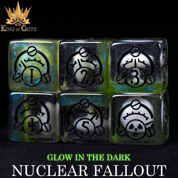 King of Crits Nuclear Fallout - 11 Dice Set (Glow) NE4226
