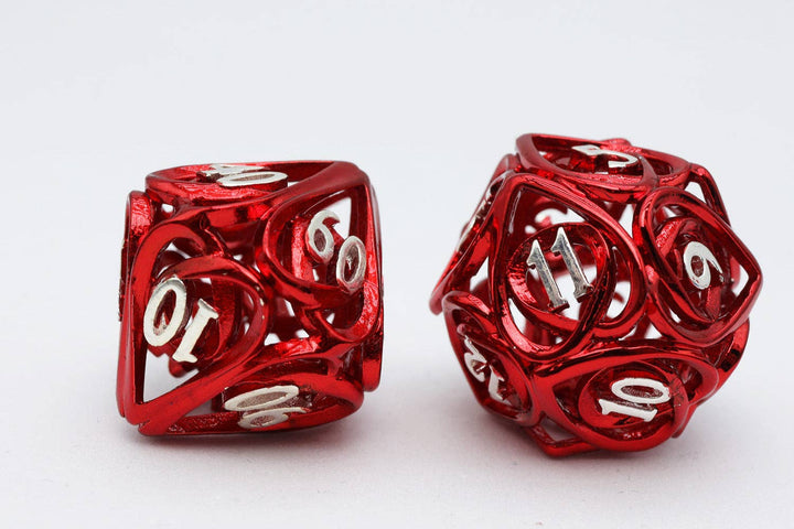 Hollow Hearts: Red Metal RPG Dice Set - NE043026