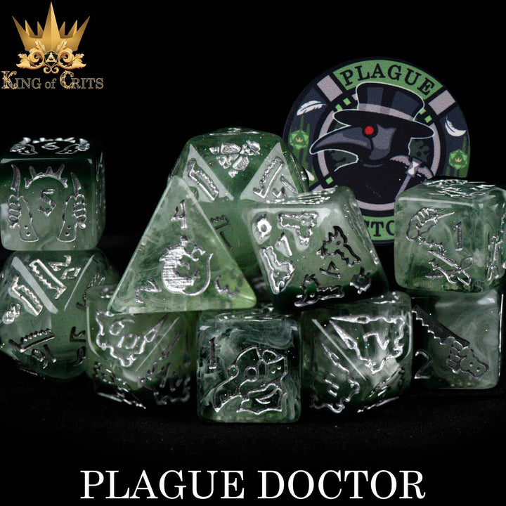 King of Crits Plague Doctor - 11 Dice Set NE4226