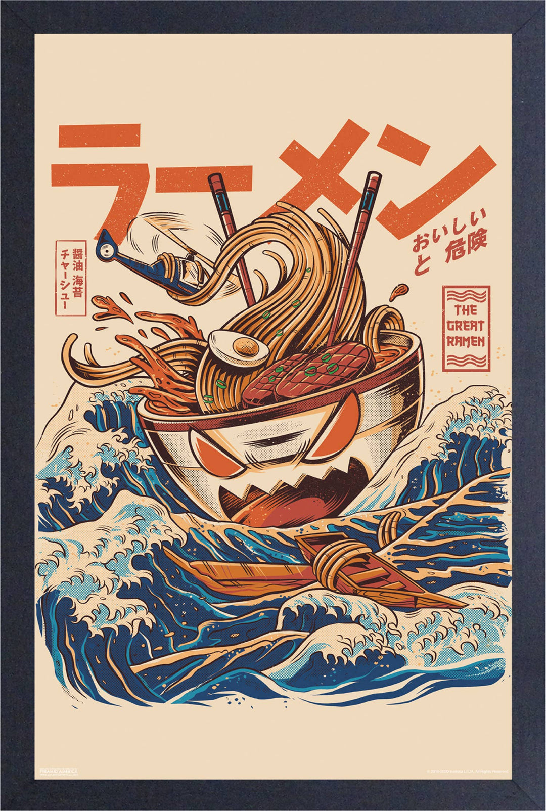 Illustrata The Great Ramen Framed Art Print