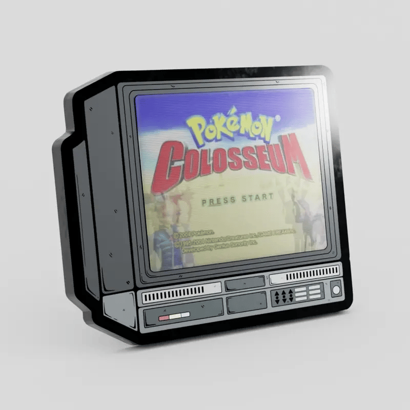 2.5" Lenticular Pokemon Colosseum CRTV Enamel Pin - NE32726