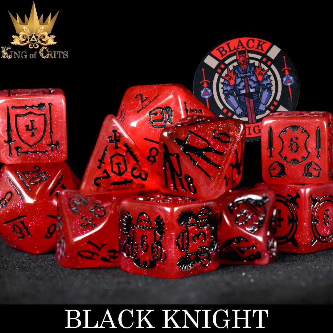 King of Crits Black Knight - 11 Dice Set NE4226