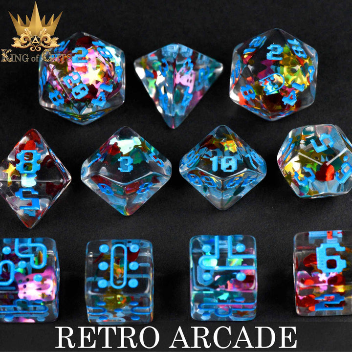 King of Crits Retro Arcade - 11 Dice Set NE4226