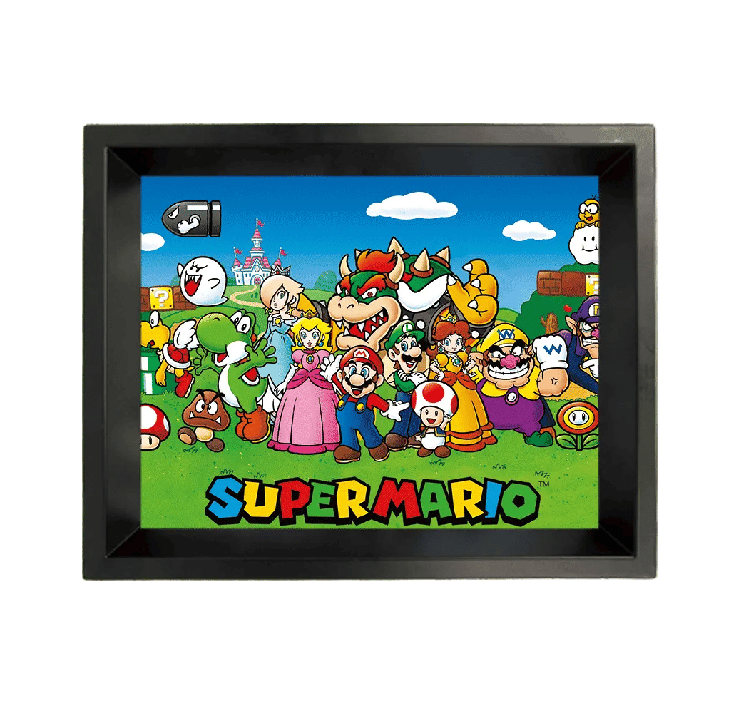 Super Mario Characters 3D Lenticular Shadowbox