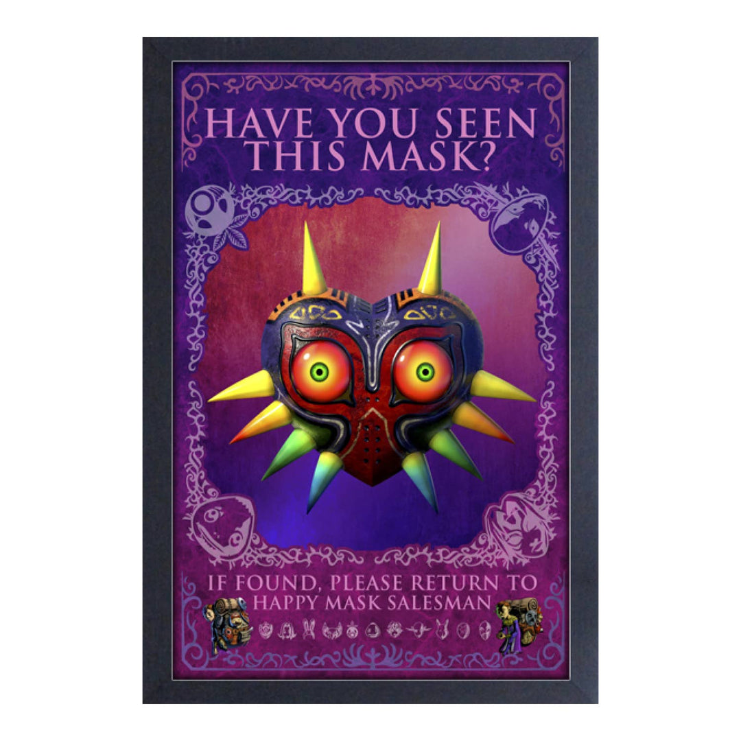 Zelda Have You Seen This Mask? Framed Art Print