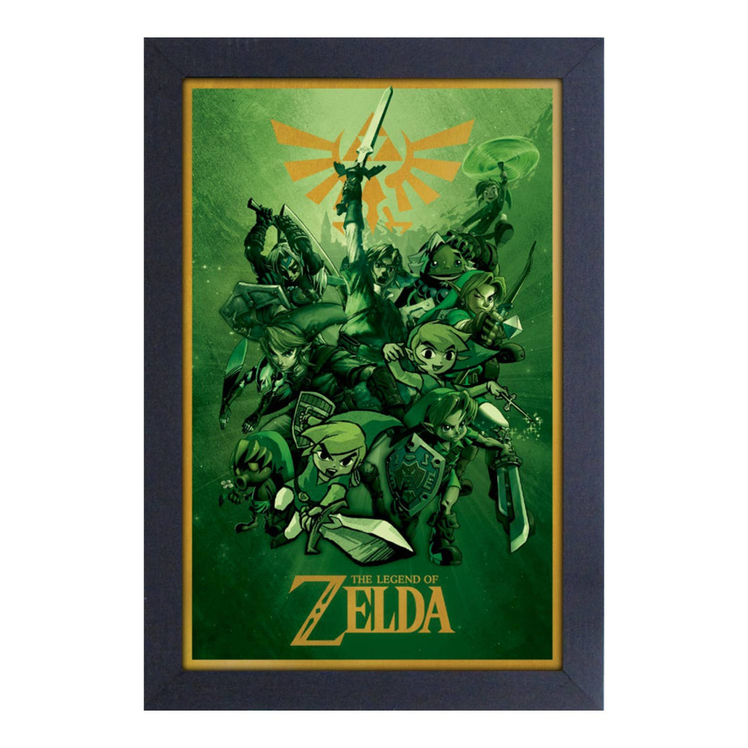 Zelda Links Framed Art Print
