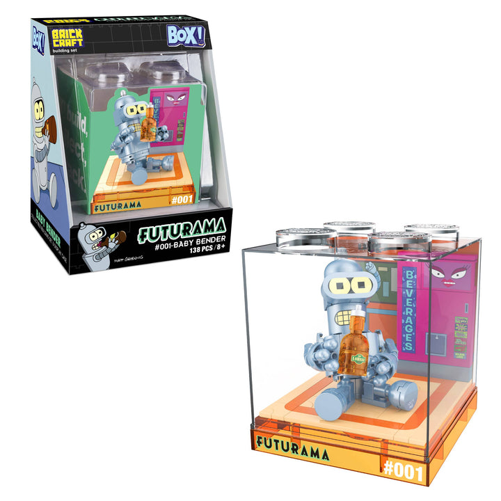 BrickCraft Futurama Baby Bender Box! Collectible Display Cube - NE33126