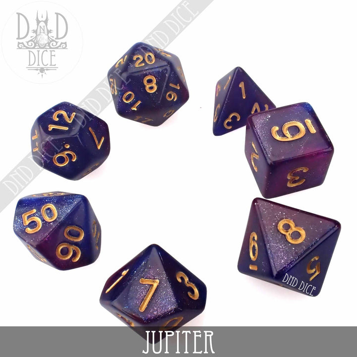 King of Crits Jupiter Galaxy Dice Set NE4226