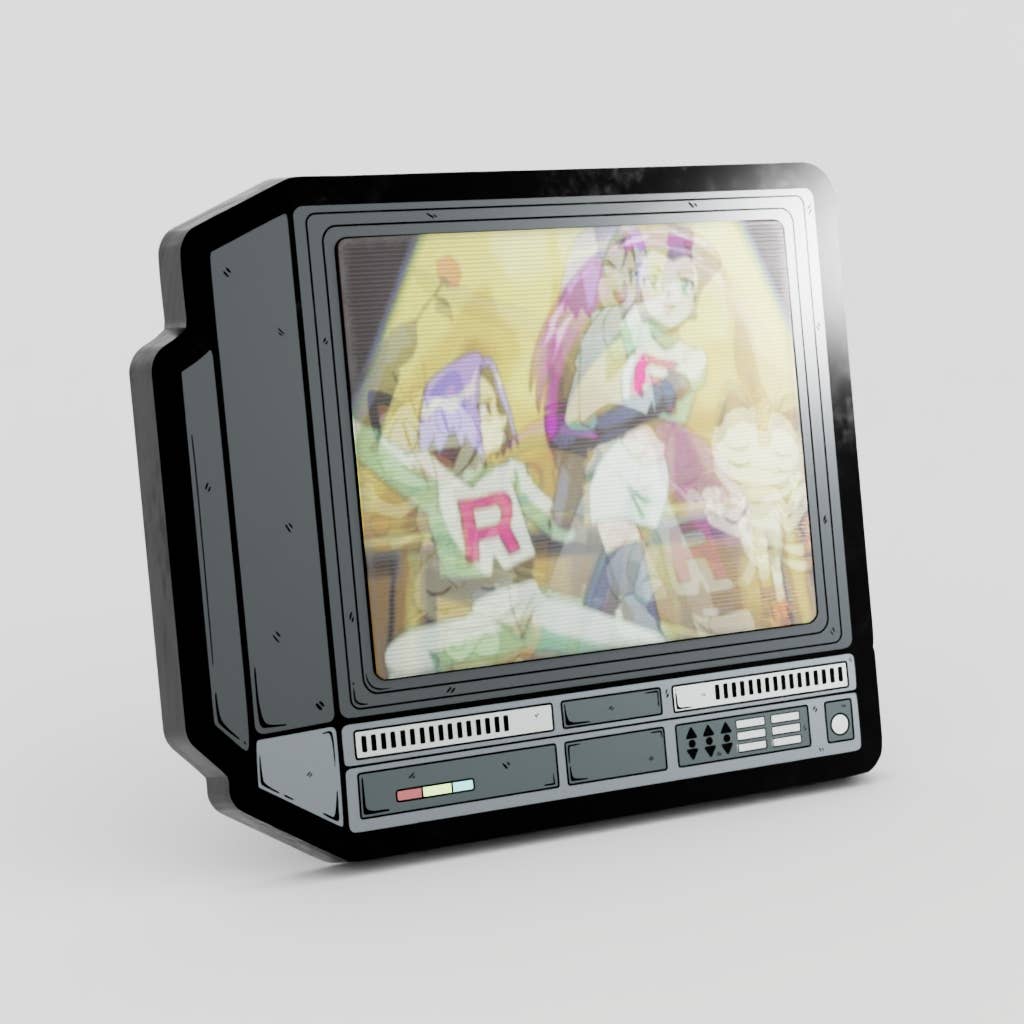 2.5" Lenticular Pokemon Team Rocket CRTV Pin