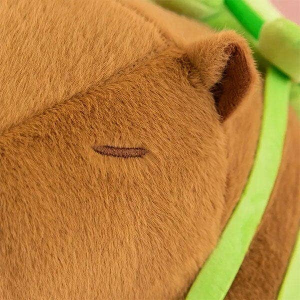 Capybara 9" Kawaii Plush w/ Turtle Backpack Squishy Pillow Toy (1) NE32026