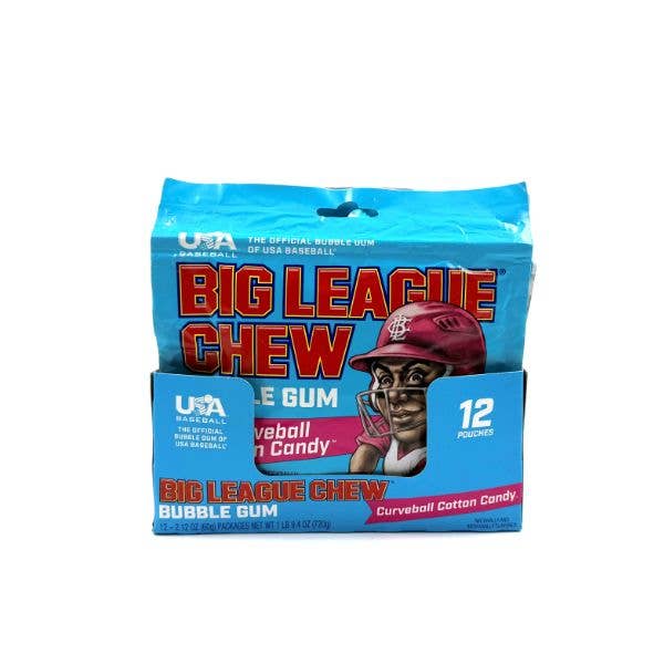 Big League Chew Curve Ball Cotton Candy Gum - NE5826