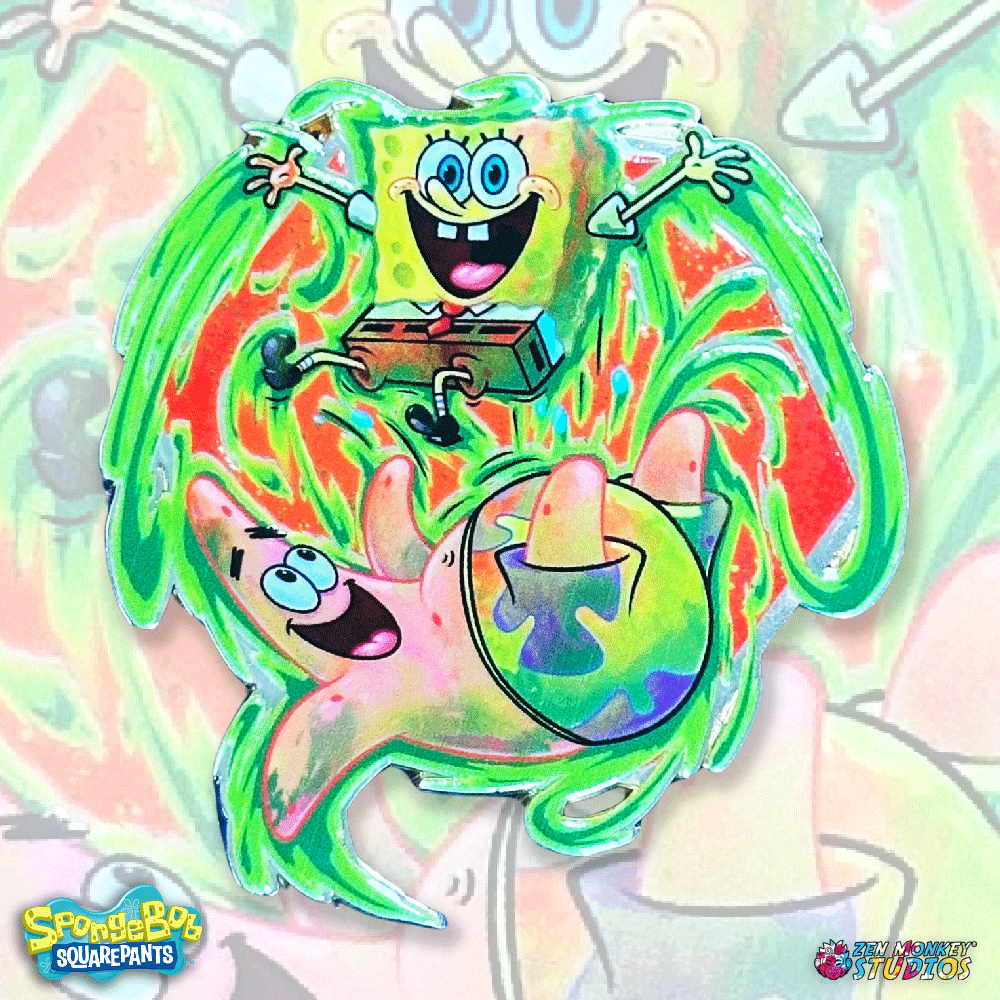 Painterly Nicktoon Series: SpongeBob + Patrick Enamel Pin  -  C2E2 2025 Exclusive NE31826