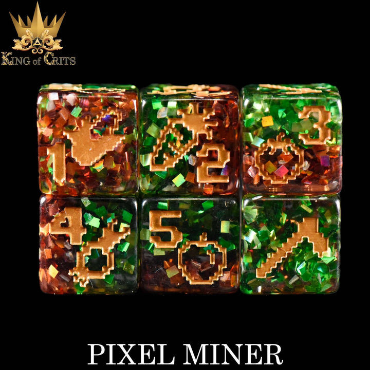 King of Crits Pixel Miner - 11 Dice Set NE4226