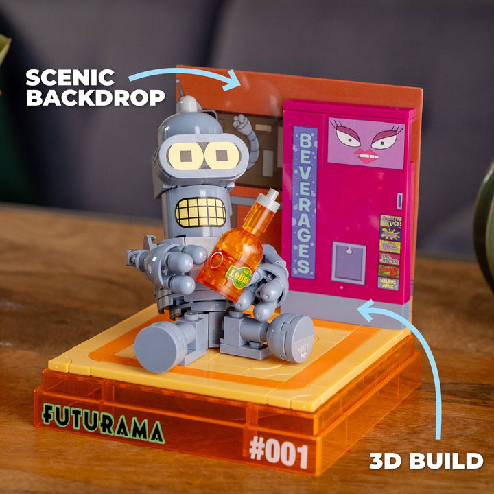 BrickCraft Futurama Baby Bender Box! Collectible Display Cube - NE33126