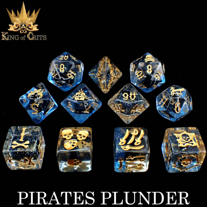King of Crits Pirates Plunder - 11 Dice Set NE4226