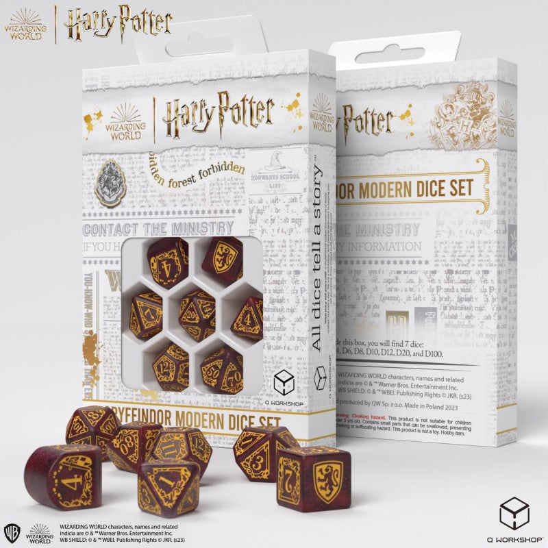 Harry Potter Modern Dice Set - Gryffindor Red