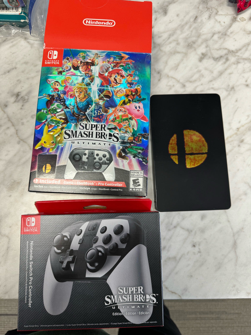 Super Smash Bros Ultimate Box Set Switch Controller Bundle Steelbook BOXES ONLY