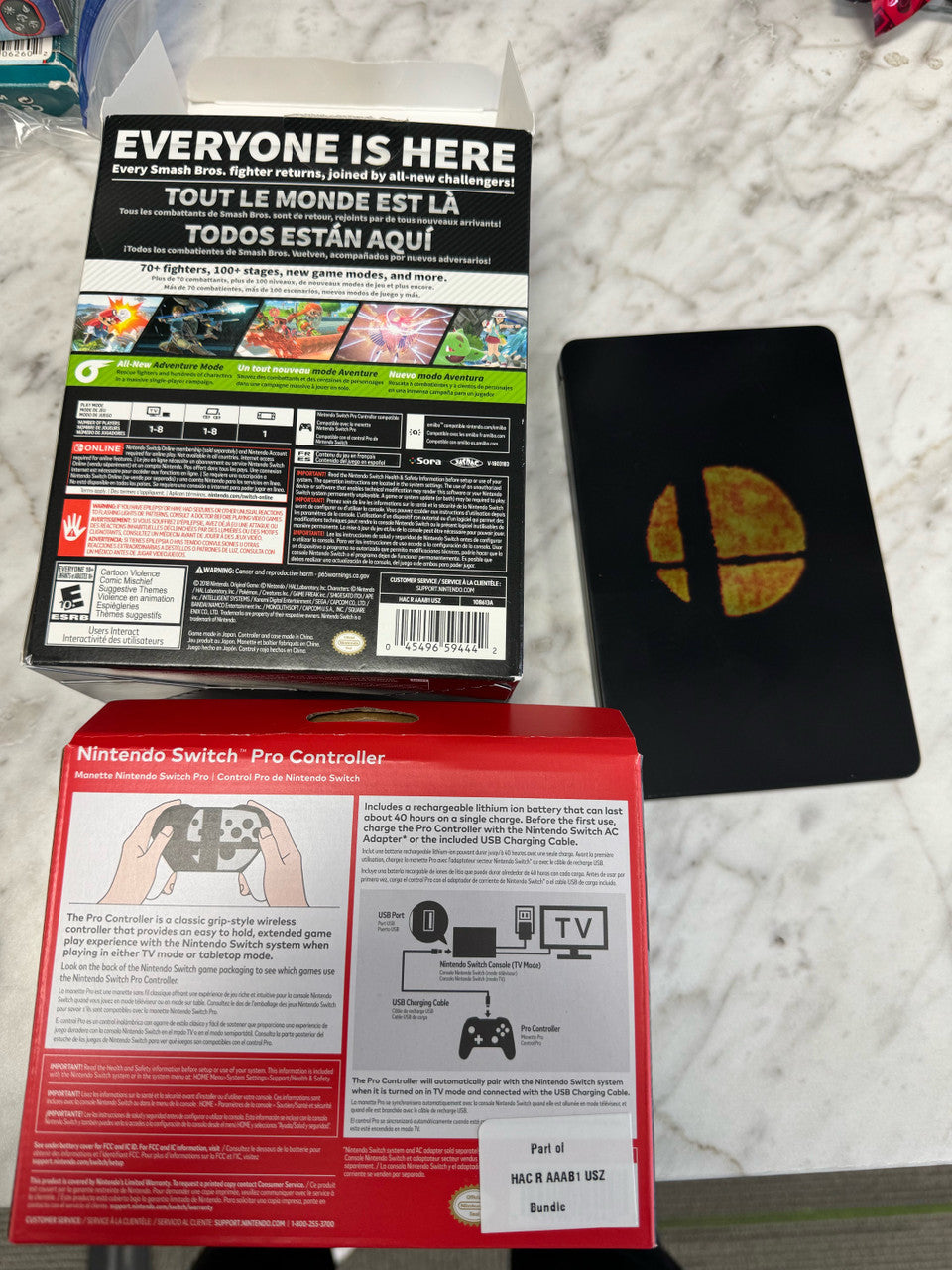 Super Smash Bros Ultimate Box Set Switch Controller Bundle Steelbook BOXES ONLY