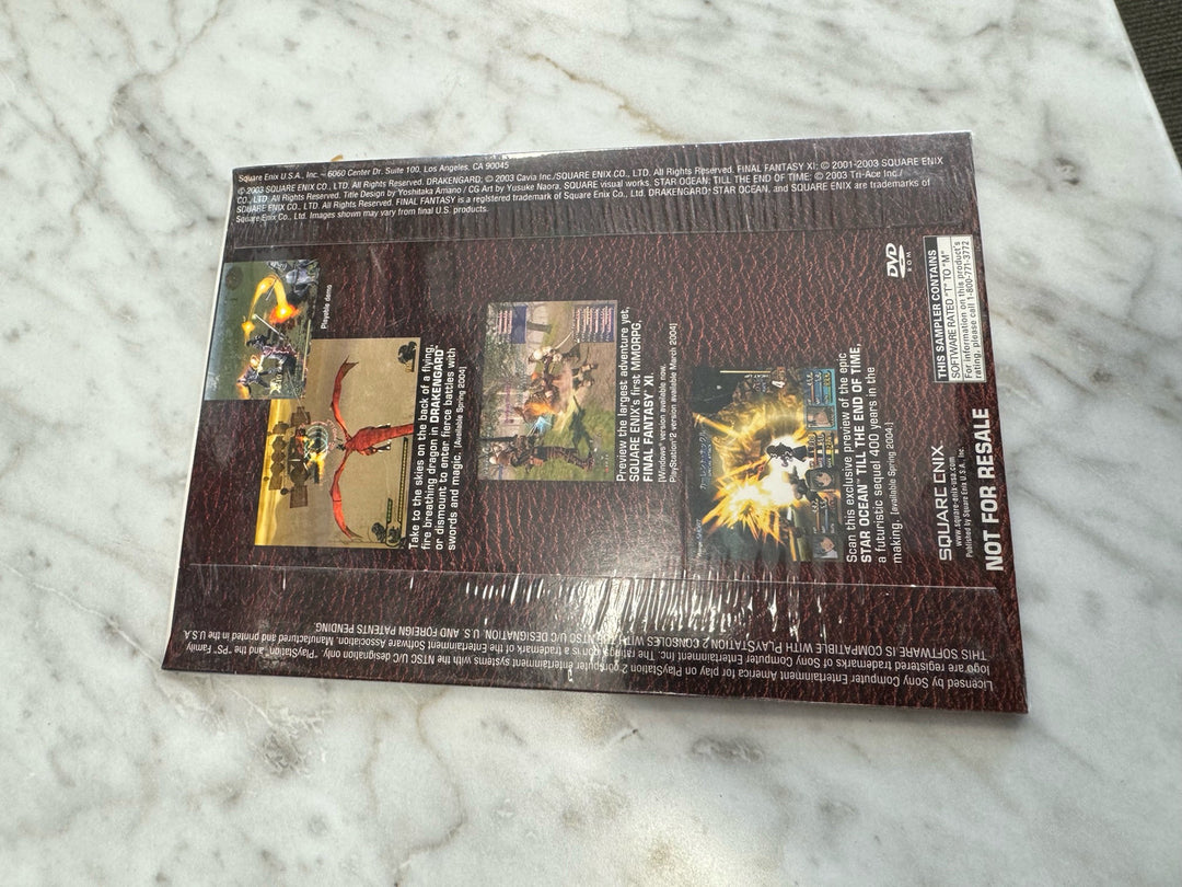 Square Enix PS2 Sampler Disc Vol 1 Drakengard Demo Disc FF XI & Star Ocean Preview