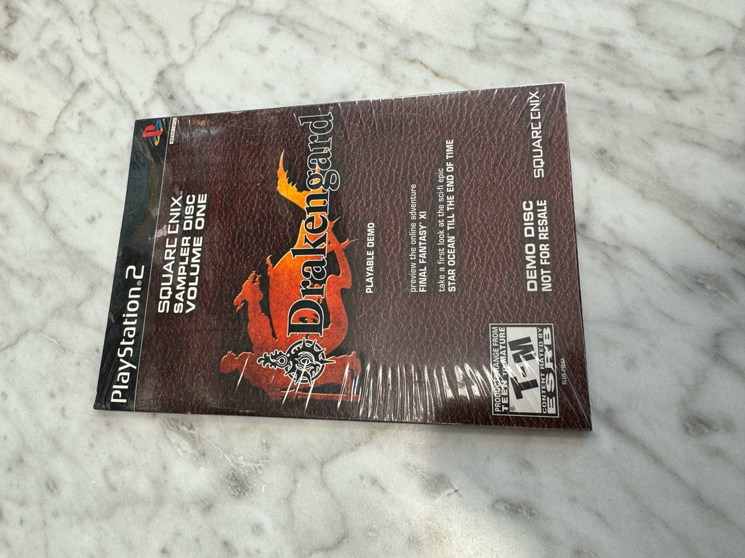 Square Enix PS2 Sampler Disc Vol Drakengard Demo Disc FF XI