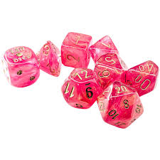 Chessex Lab Dice 7-Die Set Shimmer: Ignis (+bonus die) NA102026