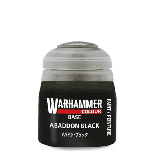 Warhammer Colour Paint: Base - Abaddon Black (12ml) WH73126