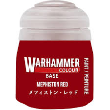 Warhammer Colour Paint: Base - Mephiston Red (12ml) WH73126