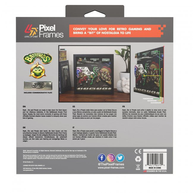 Battletoads Big Bad Boot Pixel Frames 9" 9