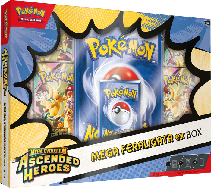 Pokemon TCG Ascended Heroes Mega Feraligatr/Meganium/Emboar  EX Box (IN STORE ONLY 4/24/26)