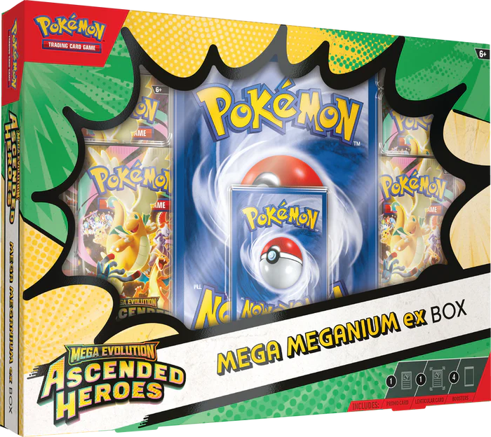 Pokemon TCG Ascended Heroes Mega Feraligatr/Meganium/Emboar  EX Box (IN STORE ONLY 4/24/26)