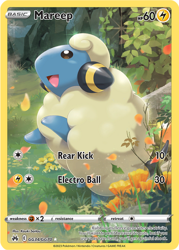 Pokemon Crown Zenith GG34/GG70 - Mareep - Galarian Gallery (LP)