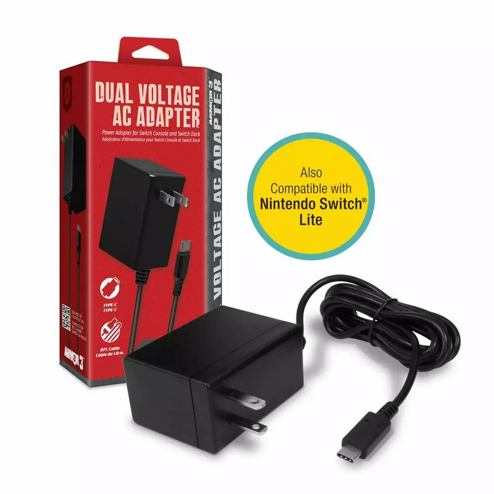 ARMOR3 Dual Voltage AC Nintendo Switch Adapter