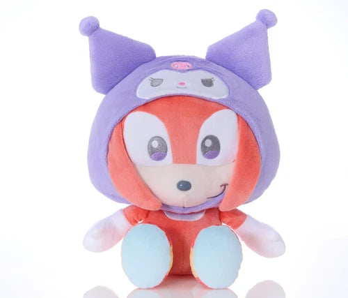 Sonic and Friends Sanrio Characters Knuckles X Kuromi Medium Plush Authentic MD31126