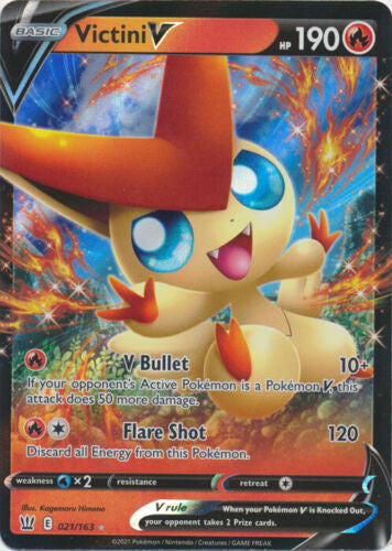 Pokemon Battle Styles 021/163 - Victini V - Full Art (LP)