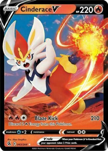 Pokemon Fusion Strike 043/264 - Cinderace V - Full Art (LP)