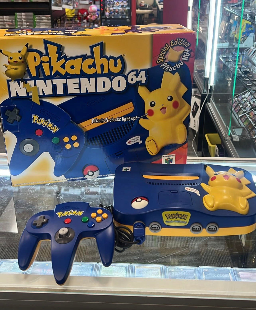 Beautiful Condition Boxed Pikachu Edition Nintendo 64 Console - No Paperwork CON62326